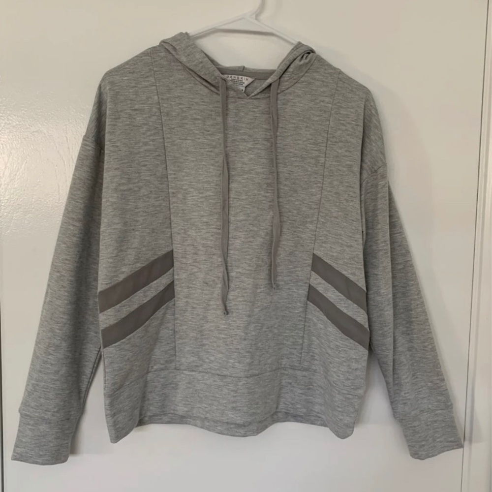 NWT DANSKIN GRAY MESH HOODIE